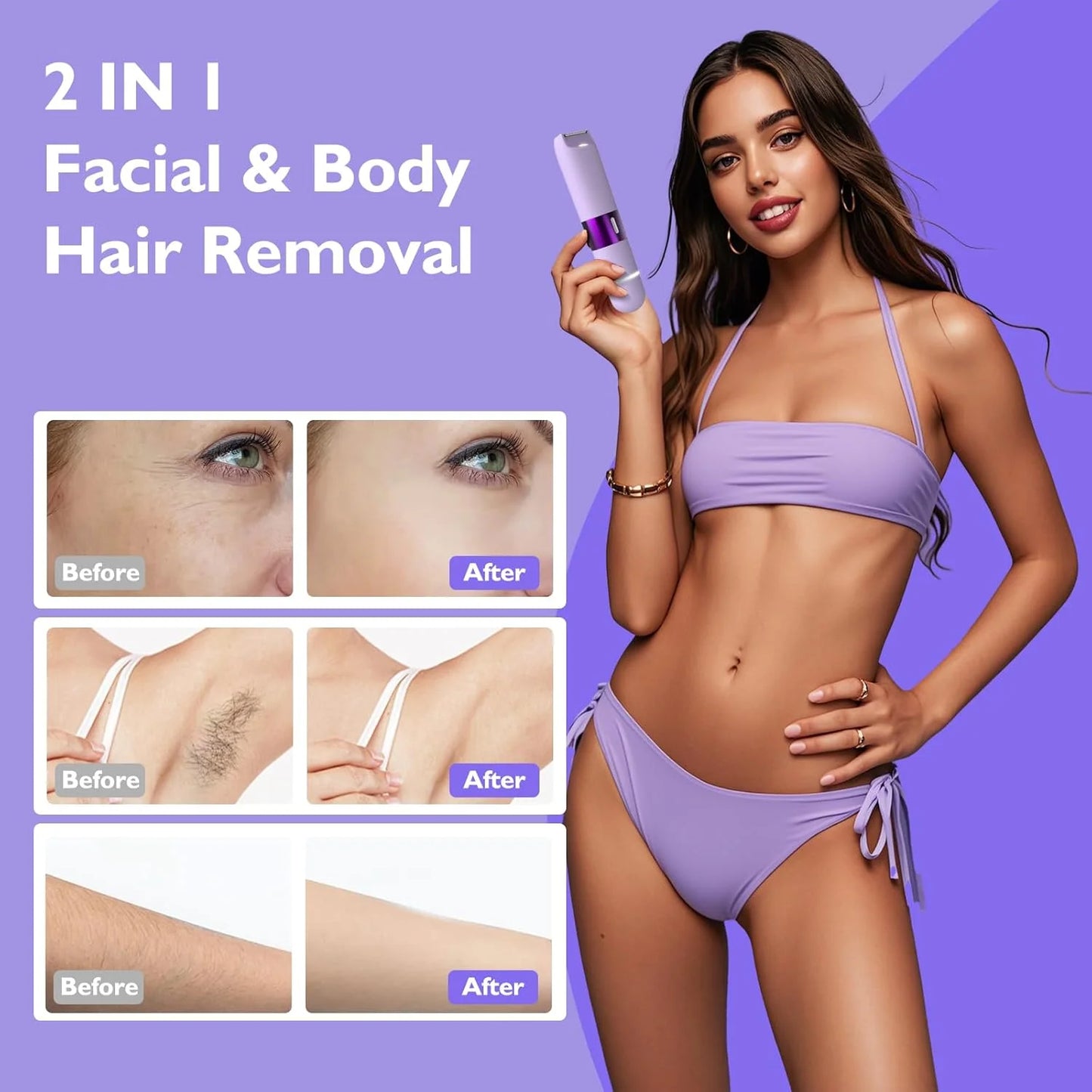 2-in-1 Rechargeable Body & Bikini Trimmer