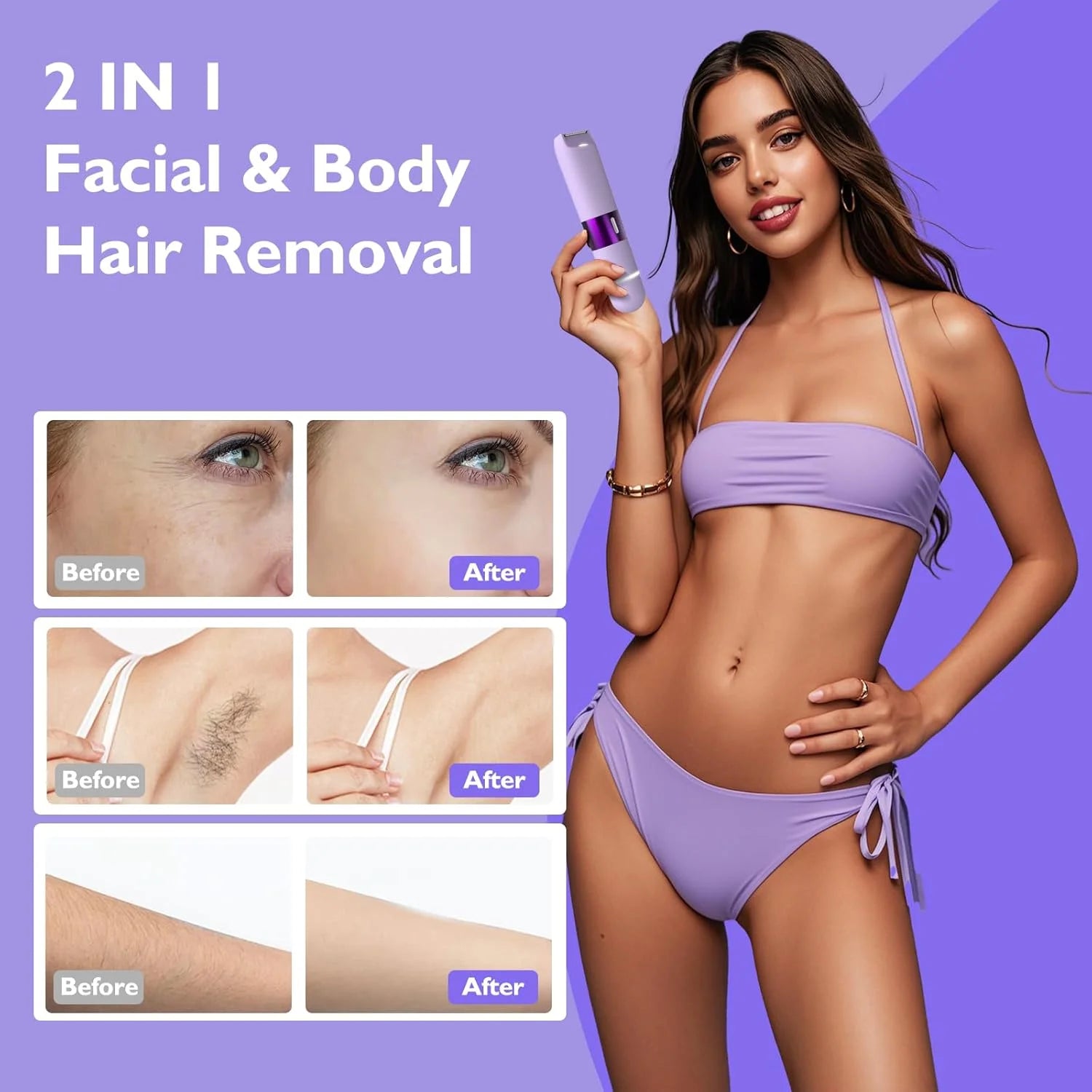 2-in-1 Rechargeable Body & Bikini Trimmer