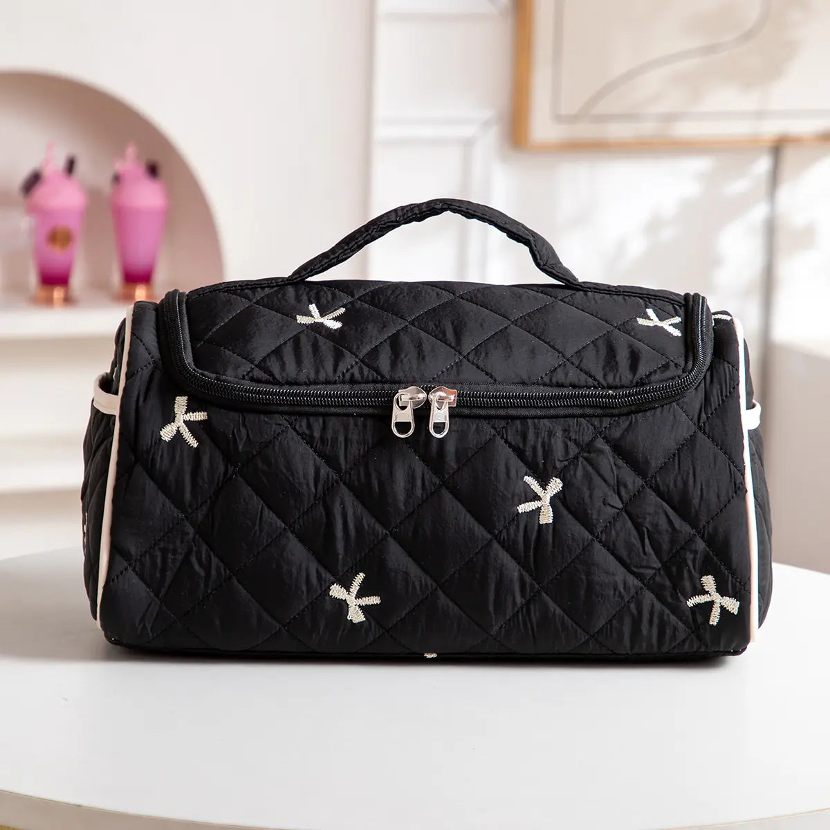 Quilted Travel Makeup Organizer