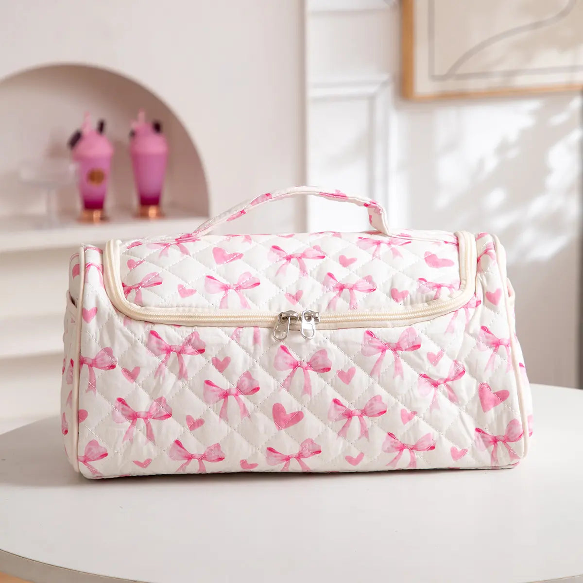 Quilted Travel Makeup Organizer